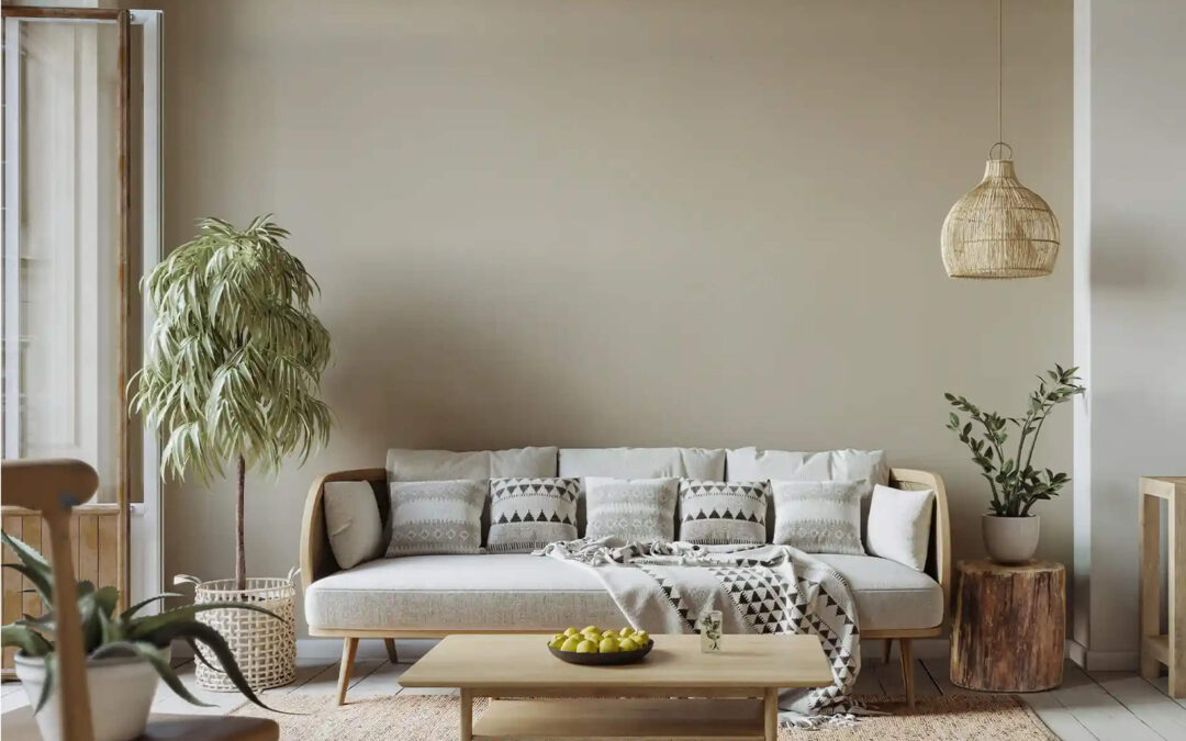 Kombinasi Warna Cat interior Hijau dan Netral